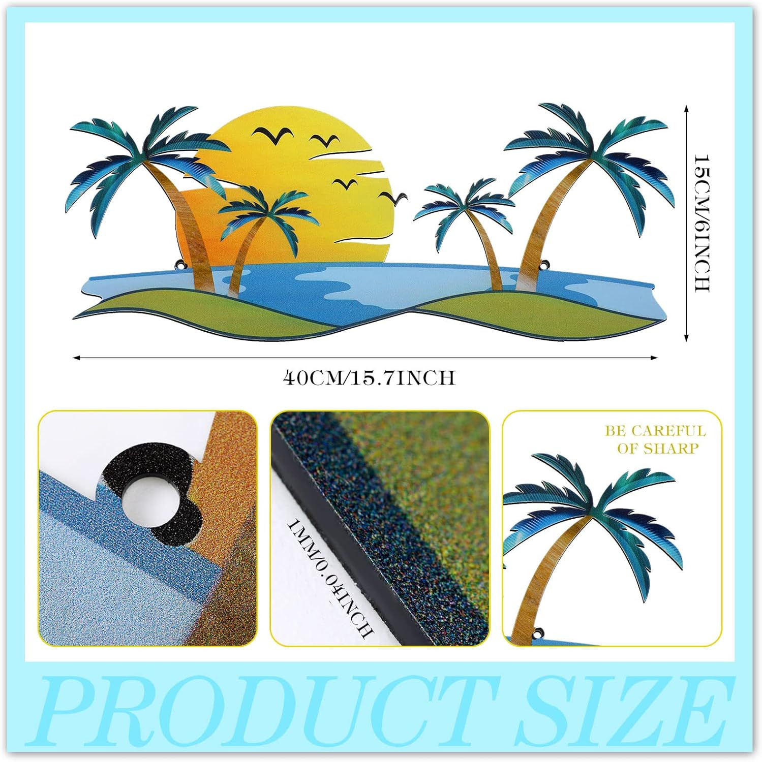 Coastal Metal Wall Art Palm Tree Metal Wall Art Outdoor Beach Bathroom
