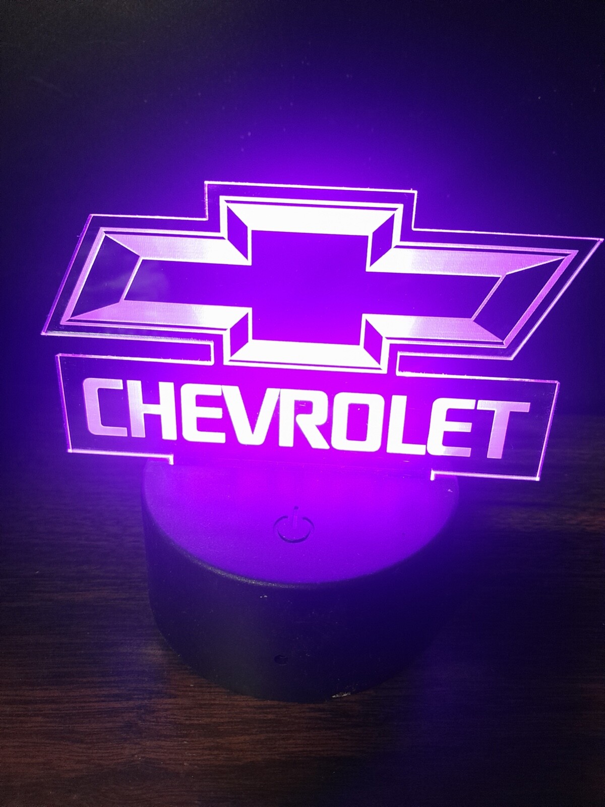 Edge Lit Tabletop Sign, Multi-Colored LED, Desk Lamp, Night Light Chevrolet