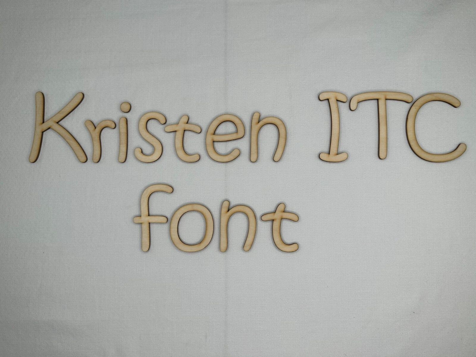 Laser Cut Unfinished Wood Letters or Numbers Kristen ITC Font Craft Cutout