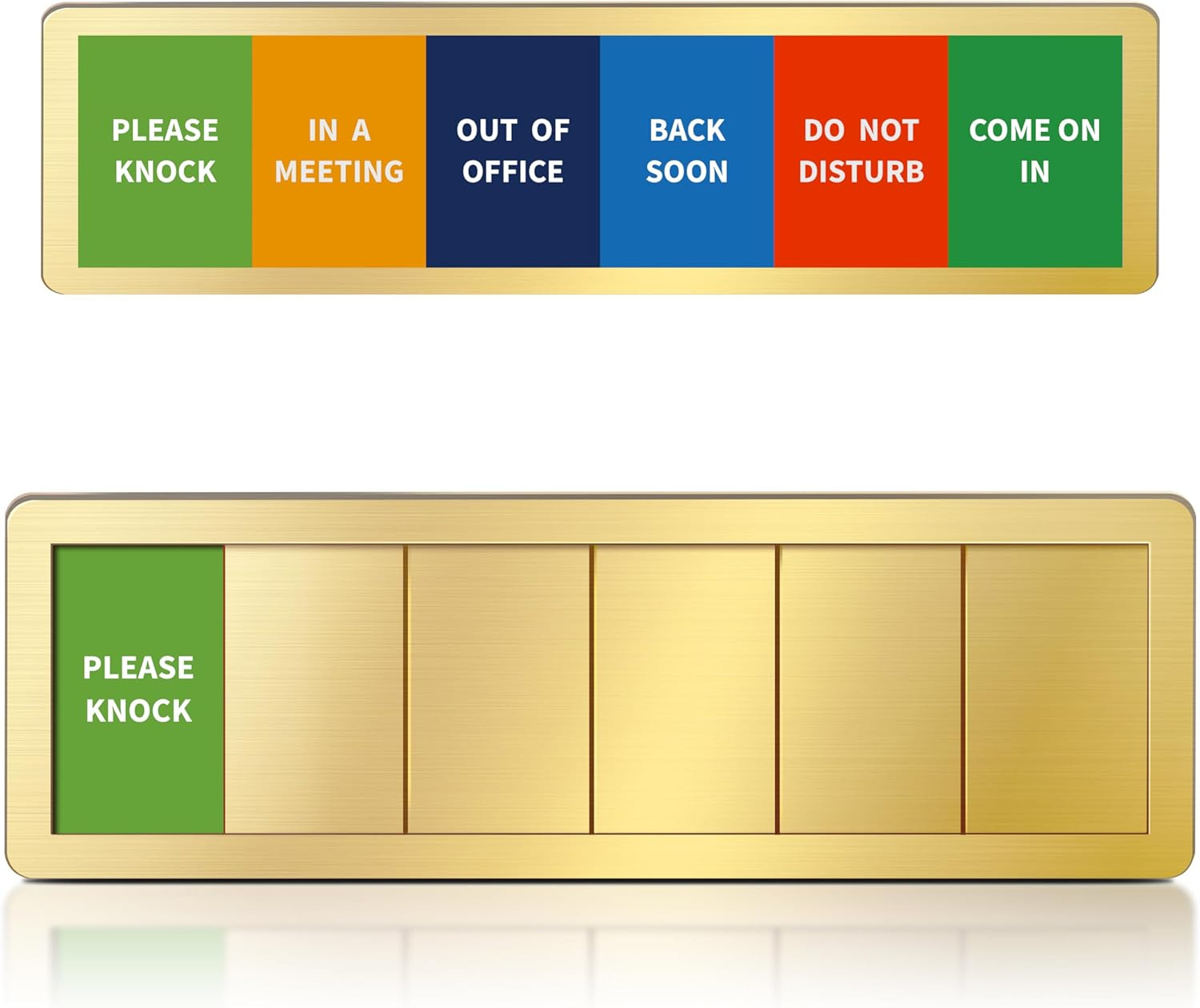 Brushed Gold Office Door Signs – 6 Options for Privacy and Meetings