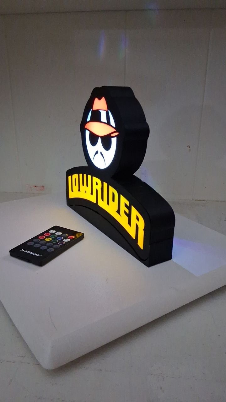 Lowrider LED Light Box Custom Garage Decor USB Powered Remote Control