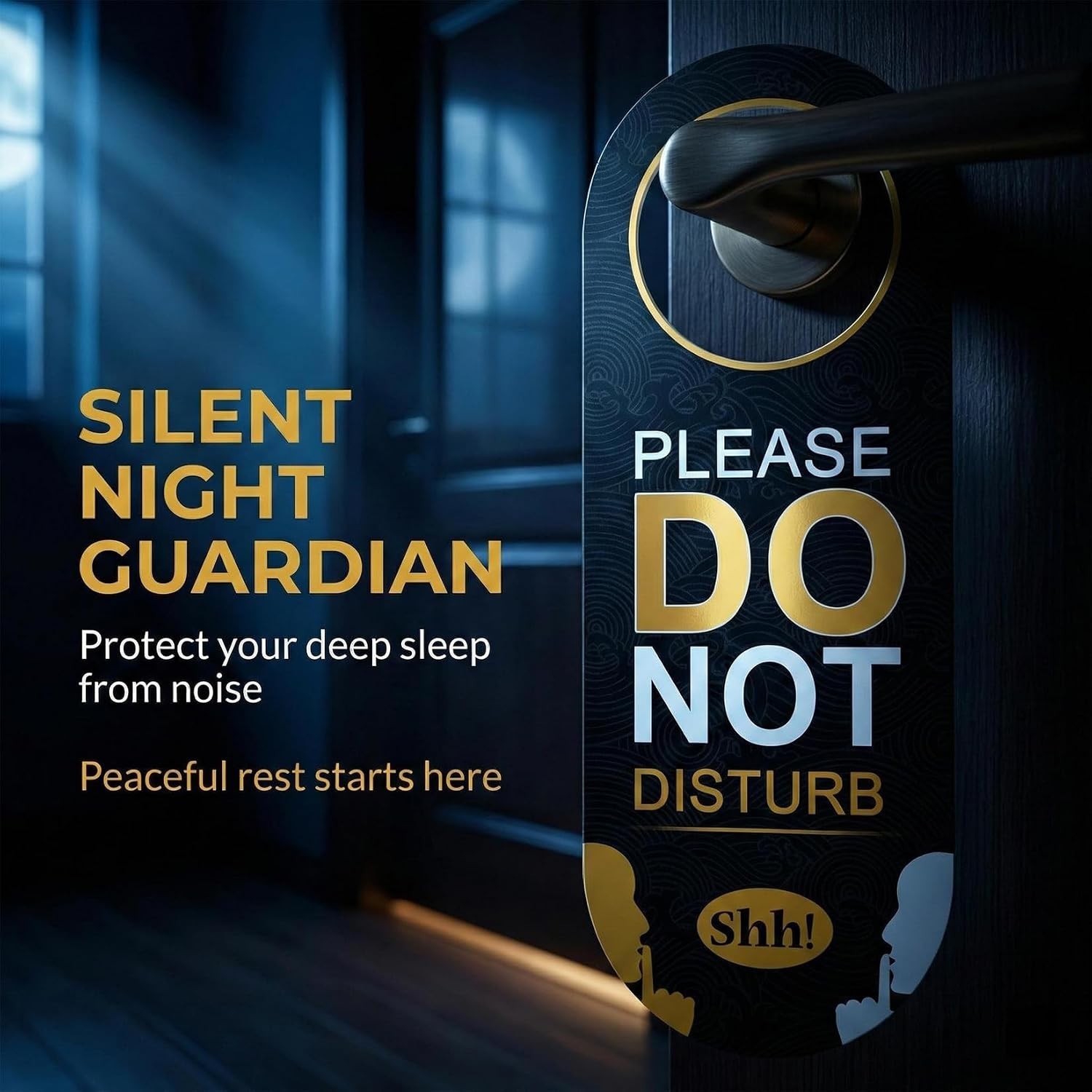 2 Pack Do Not Disturb Door Hanger Sign Funny, Meeting in Progress Door Sign Bla