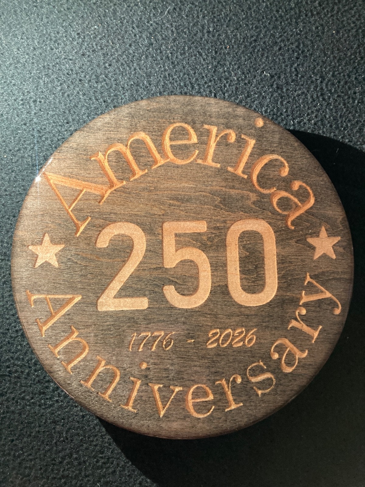 America 250 anniversary wooden wall plaque