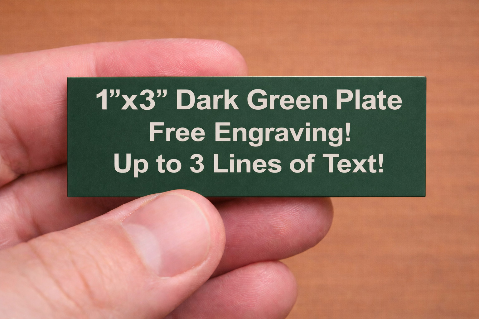 Custom Engraved 1×3 Tag + Adhesive | Sports Football Baseball Memorial Pets Name