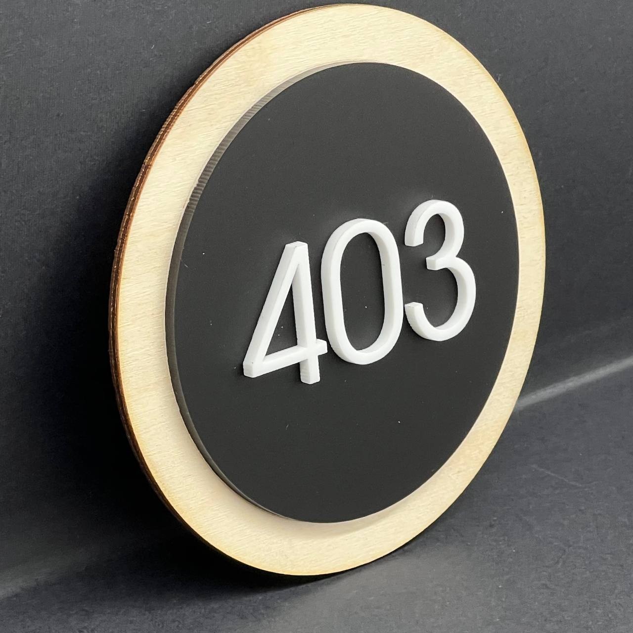 Personalised House Number Sign – Custom Matte Door Address Plaque
