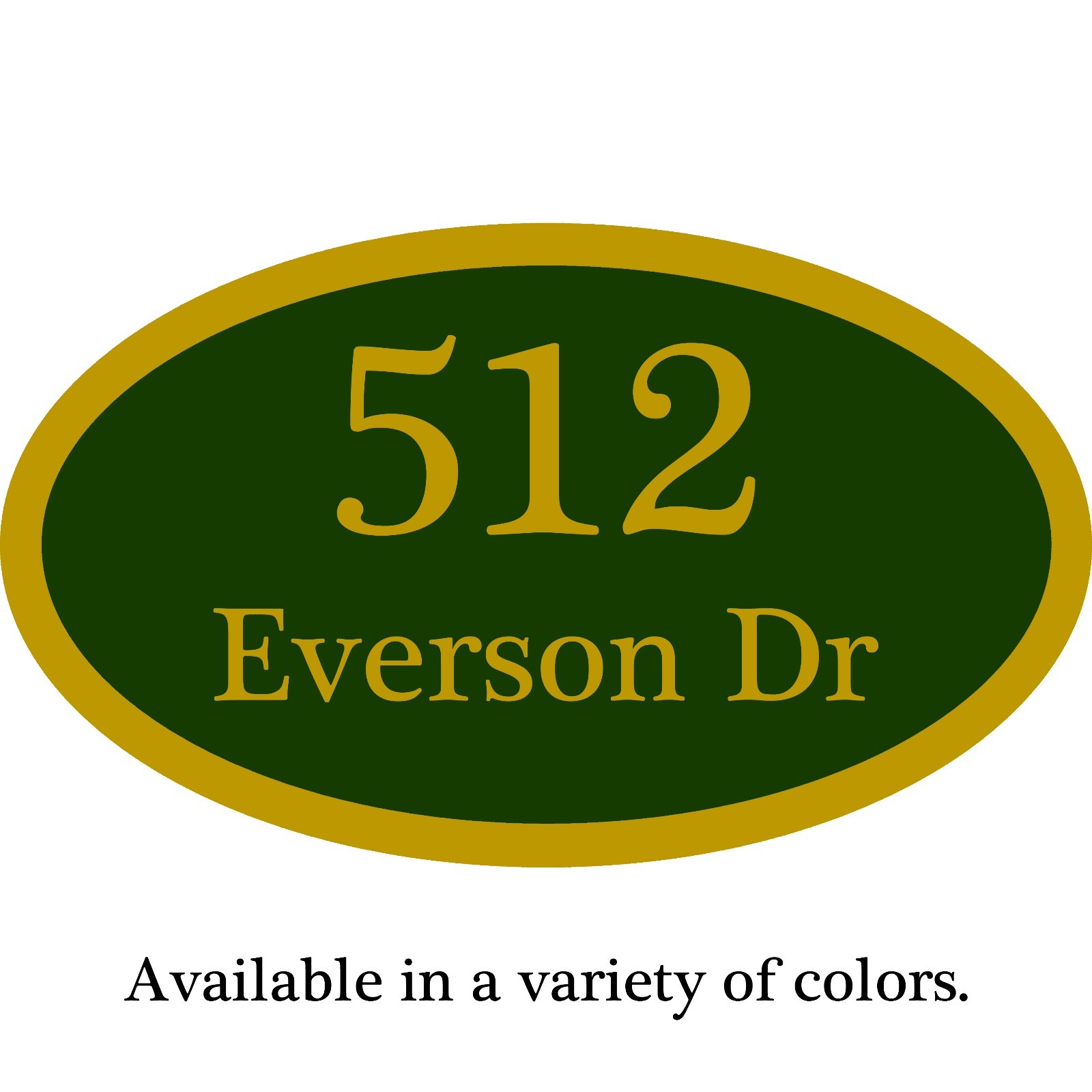 Custom Home Address Plaque Personalized Aluminum Sign 12″ x 7″ Choice of Colors