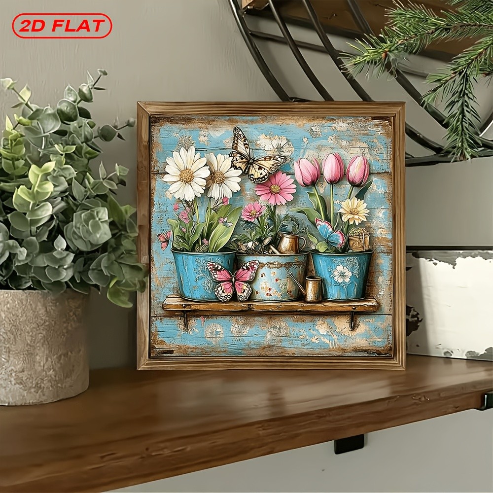 2D Wooden Framed Sign Holiday Living Room Toilet Bar Decor Gift Hanging Ornament