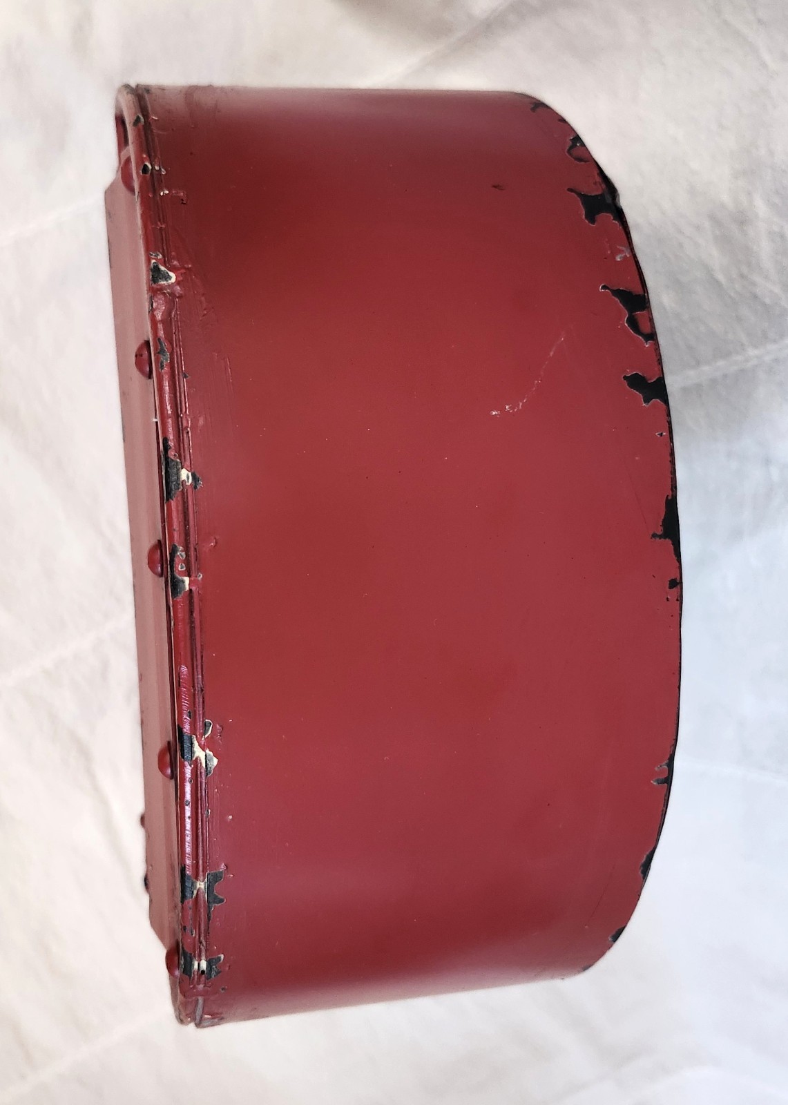 Red Metal Mailbox Vintage Style Rustic Wall Hanging or Table Decor