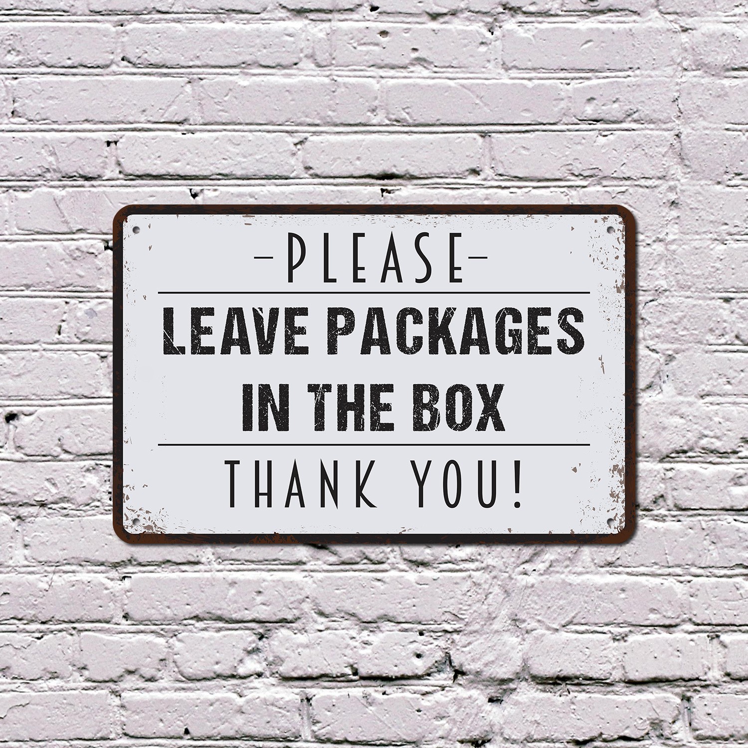 Please Leave Packages In The Box Sign Thanks For The Help Perfect for Porches