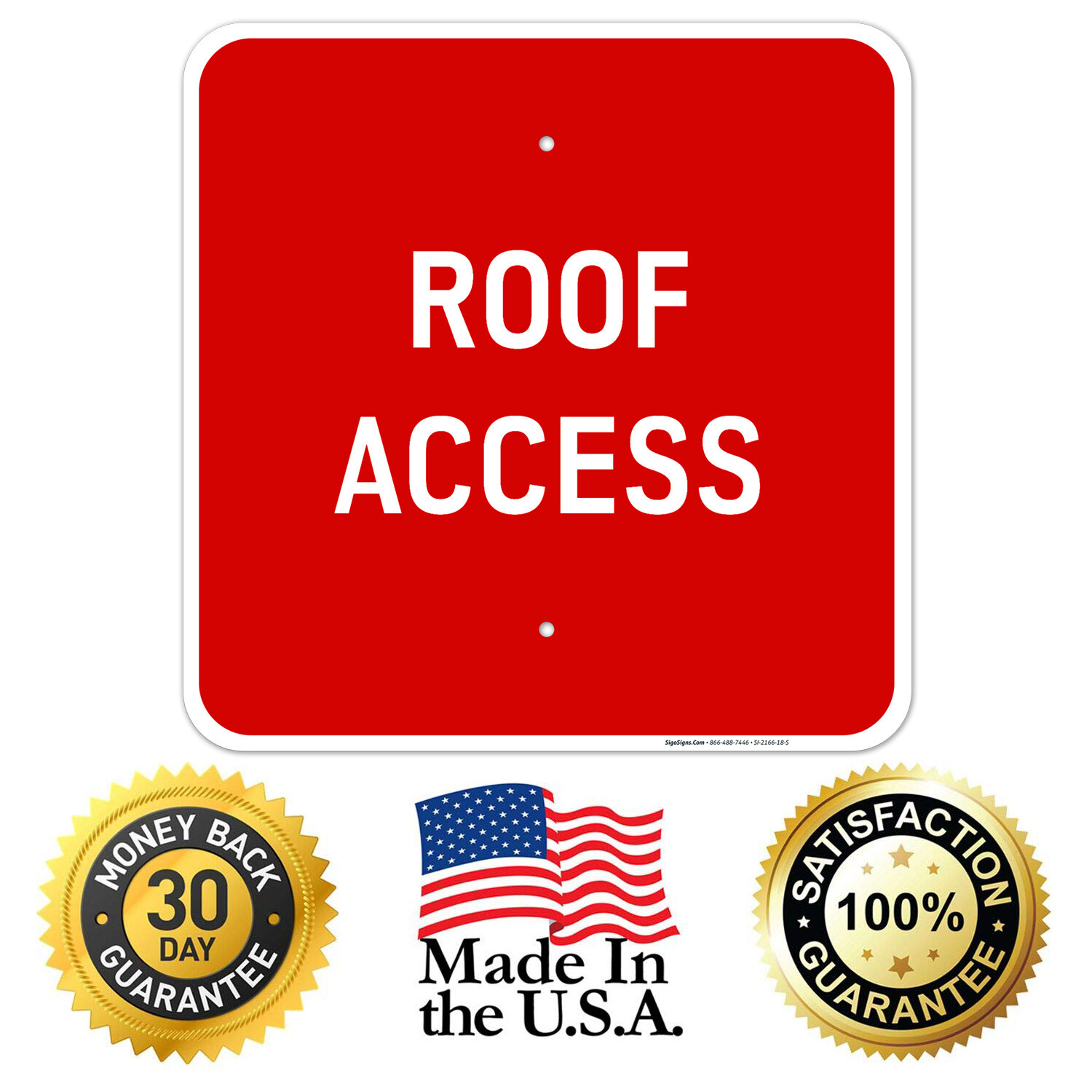 Roof Access Sign,