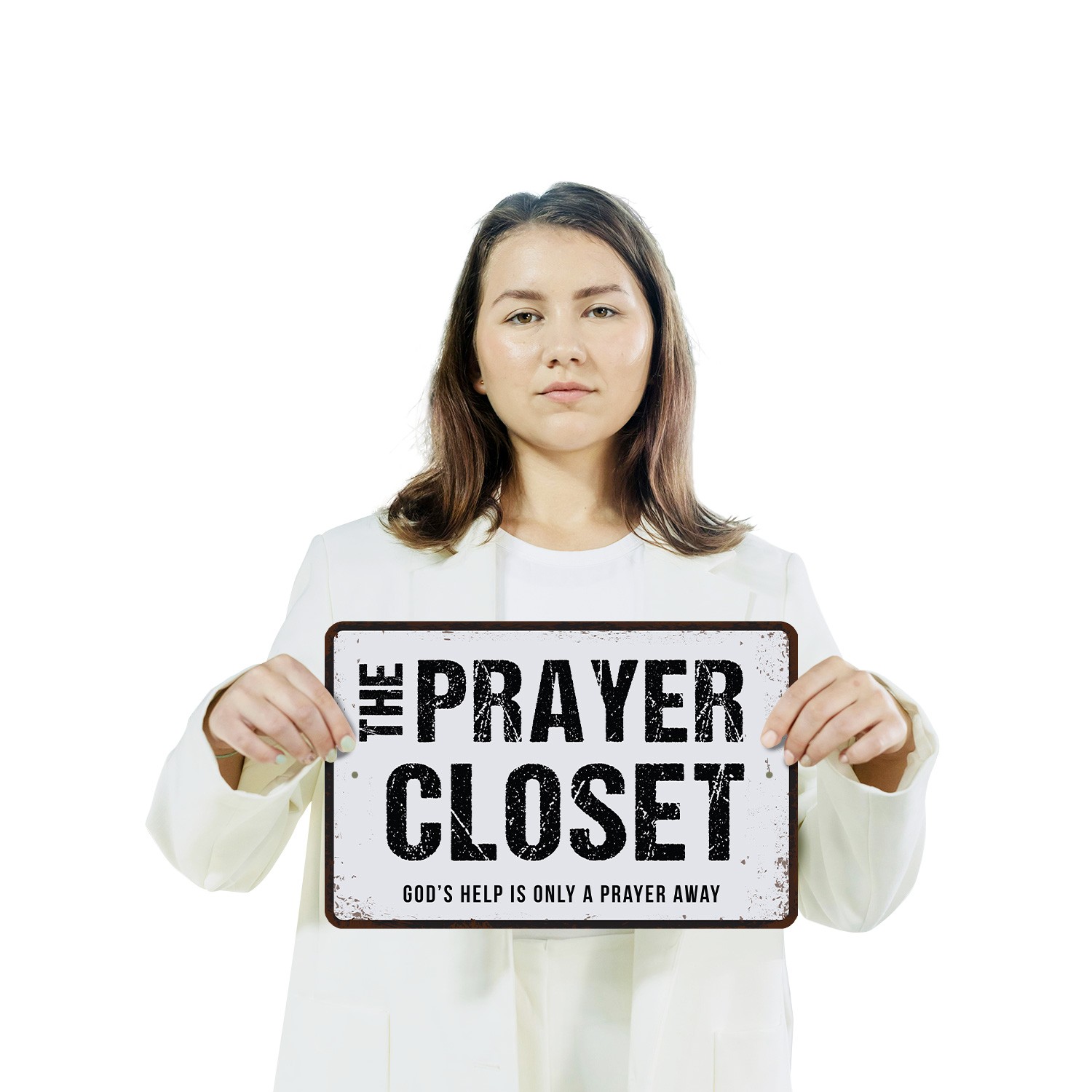Prayer Closet Sign Kneel Pray Repeat Durable Perfect for Bedrooms Hallways