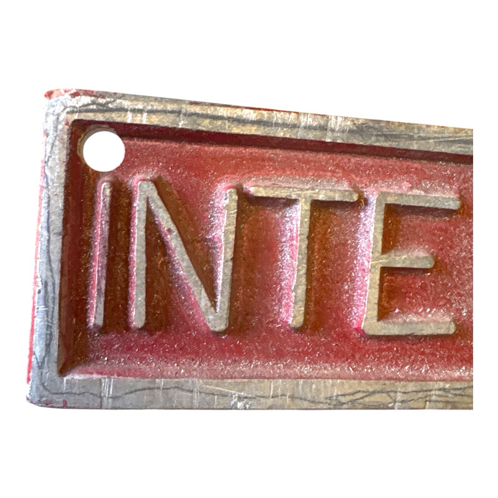 1950s International Harvester Tractor Nameplate Cast Iron IH Badge Emblem