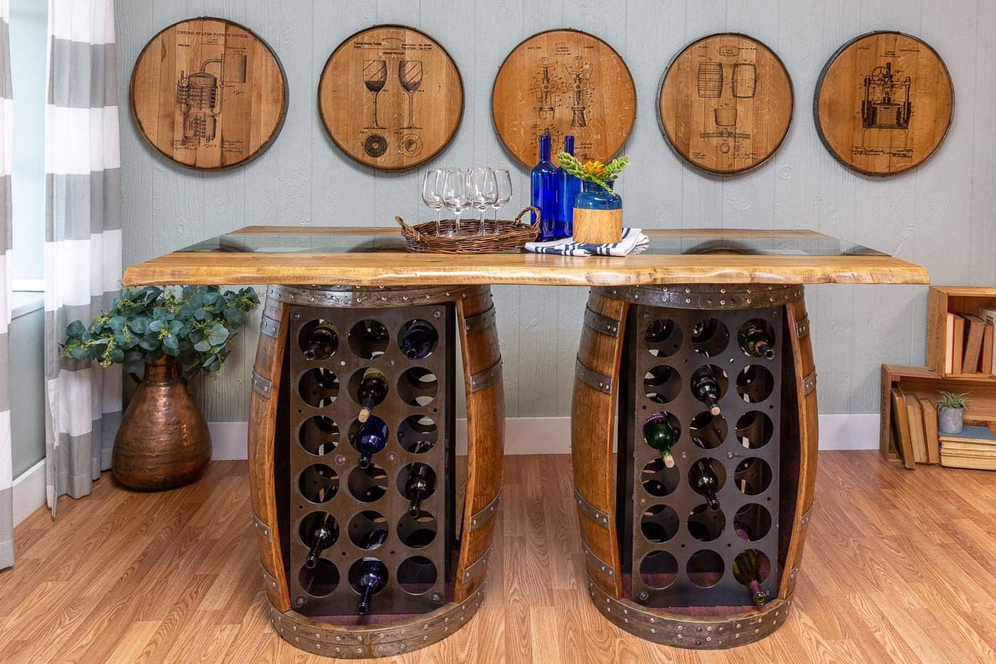 Whiskey Barrel Head Bourbon Cigars Whiskey Wealthy Casino Tobacco Wall Decor Bar