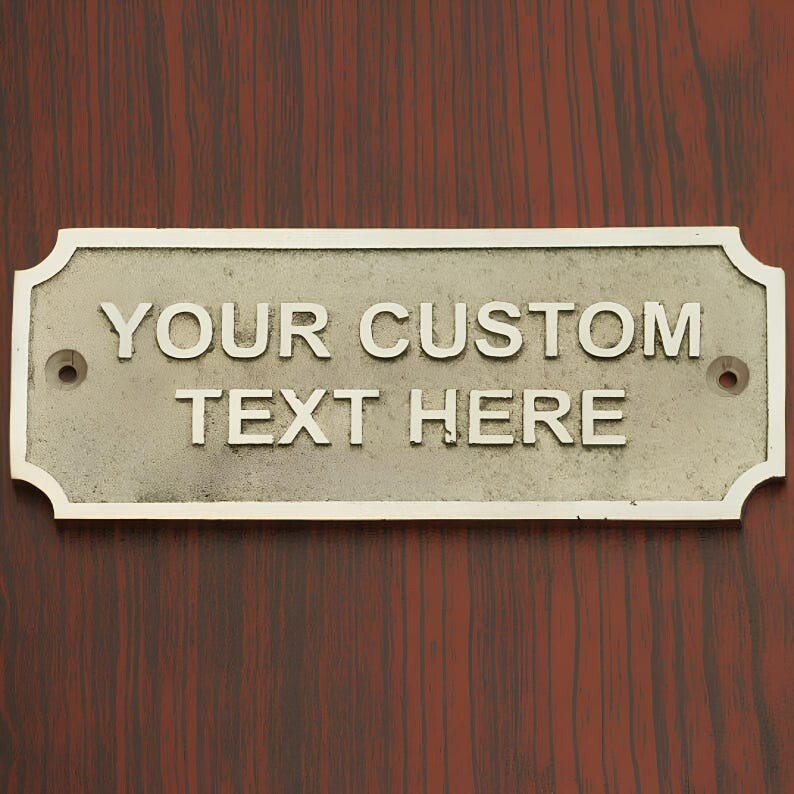 Personalized Brass Plaque – Ideal for Recognition Plaques, Name Plates, and sign