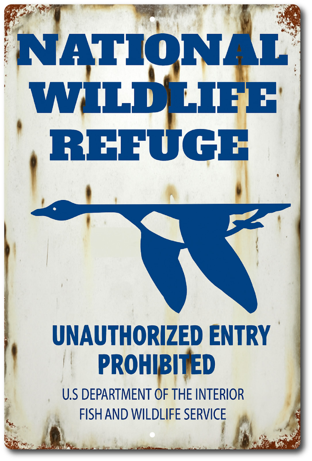National Wildlife Refuge Tin Metal Sign 1930’s Replica Vintage Rustic Hunting