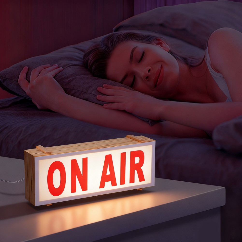 LED Light Sign Wooden Recording Sign Decor for Home Office Bar Studio