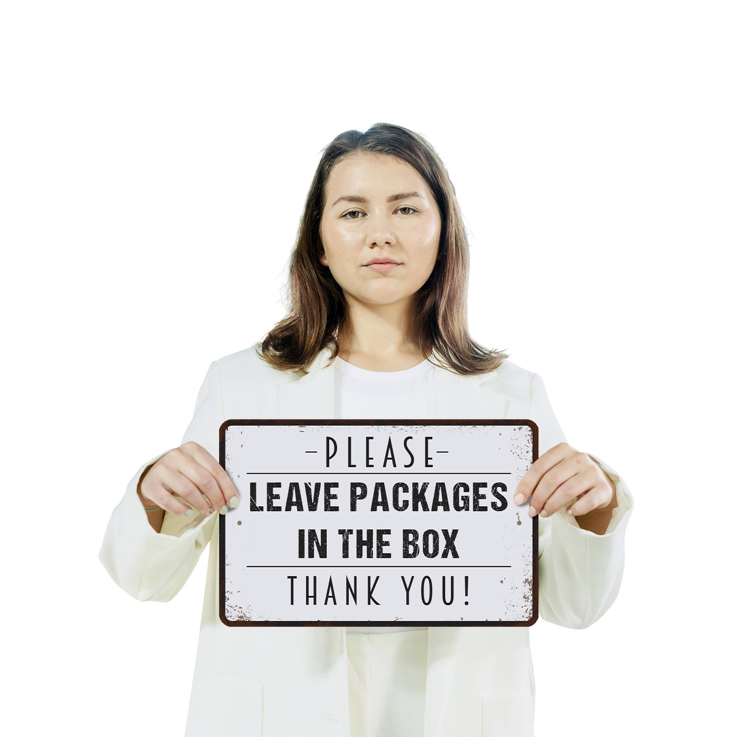 Please Leave Packages In The Box Sign Thanks For The Help Perfect for Porches