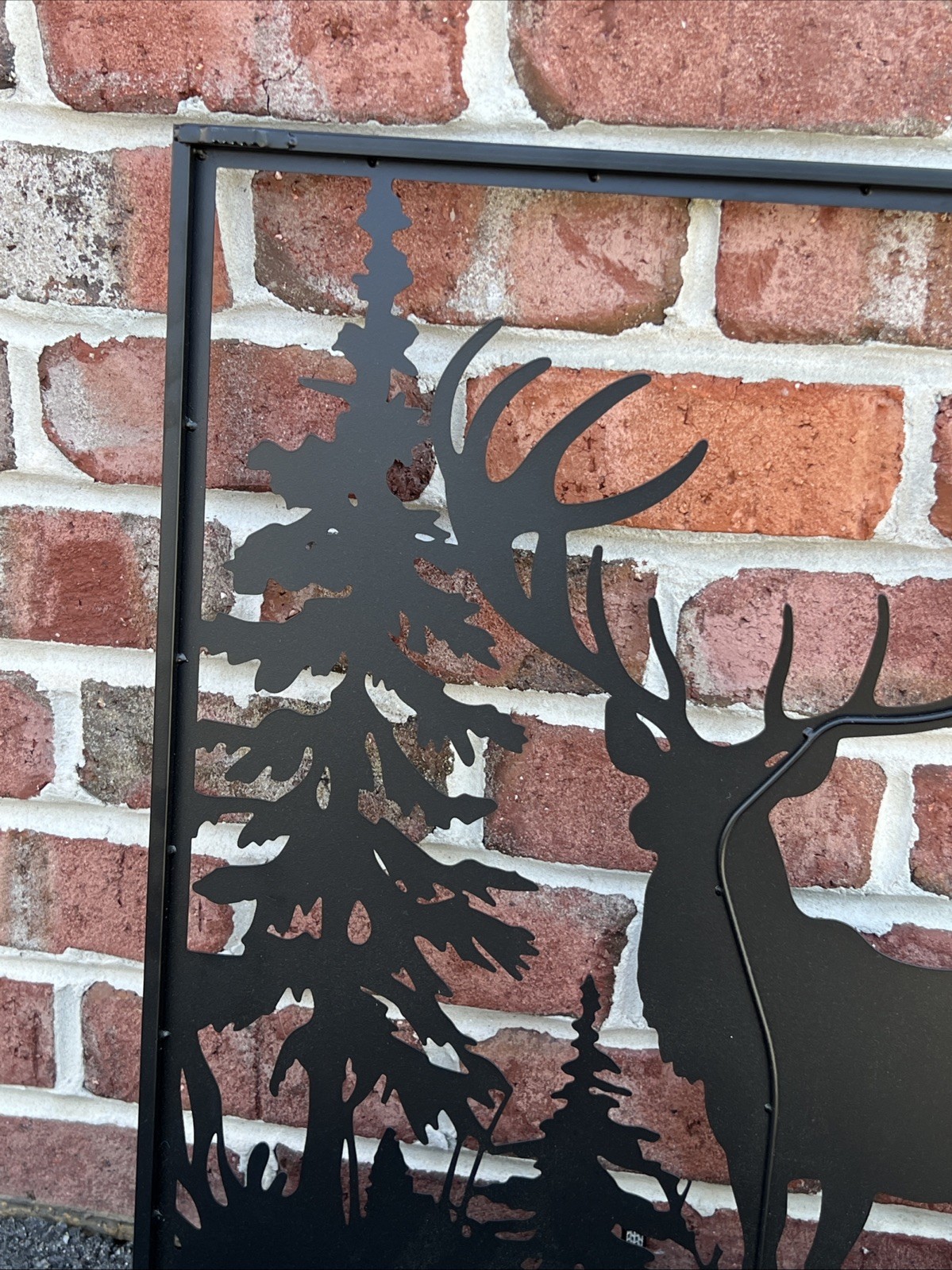 Deer Metal Wall Decor 24 By 24 Black