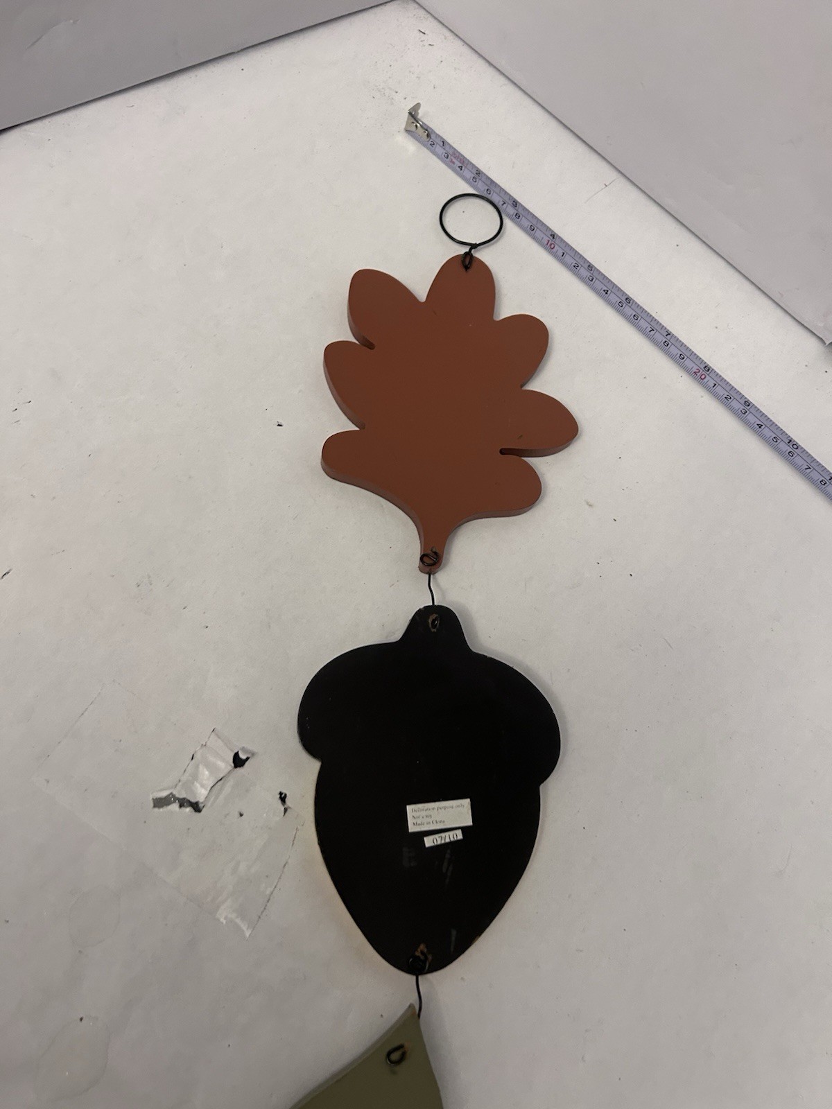 Fall Wall/Door Hanging Decor Wooden Leafs and Acorn Multicolor