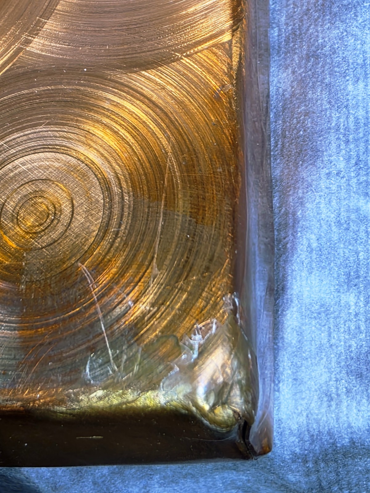 Dichroic Glass Metal Wall Art 12×12 Swirl Copper Patina Modern Industrial Decor
