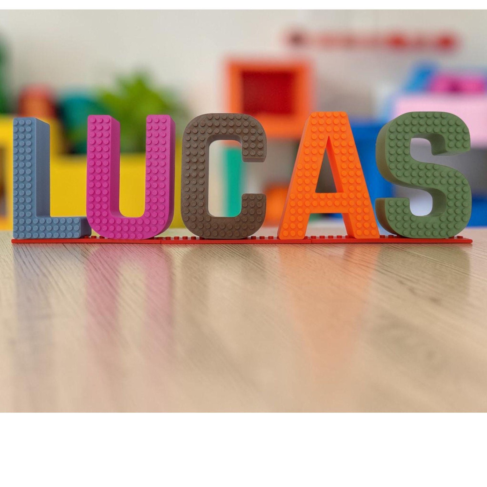 Custom 3D Brick Name Sign – Personalized Large Building Block Letters – Bday