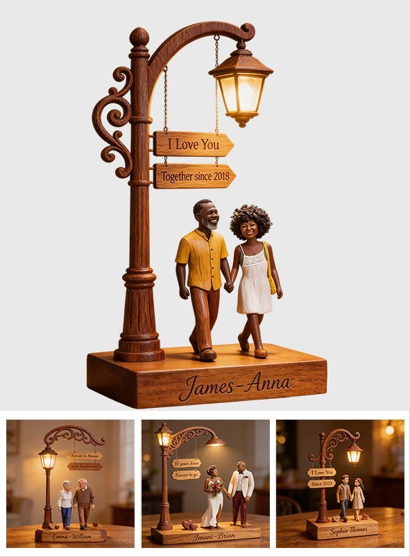 Custom Photo Couple Lamp Acrylic Block Personalized Anniversary Gift