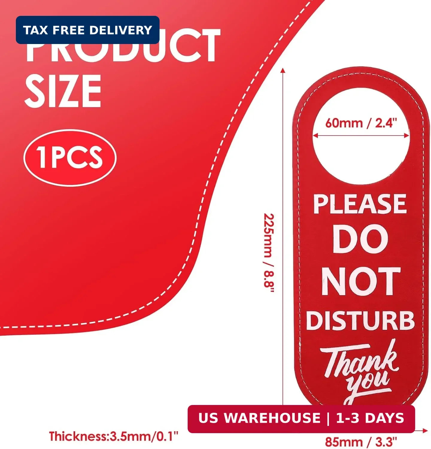 PU Leather Double Sided Please Do Not Disturb Sign, Do Not Disturb Door Hanger S