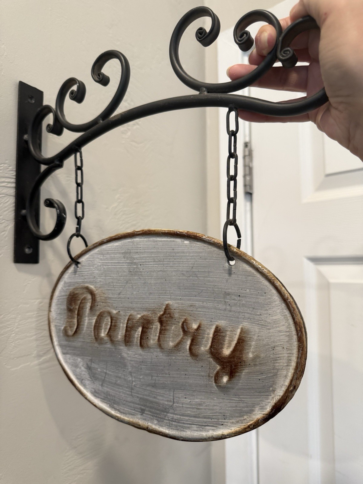Vintage Rustic Pantry Double-Sided Sign French Country Decor Farmhouse Cottage