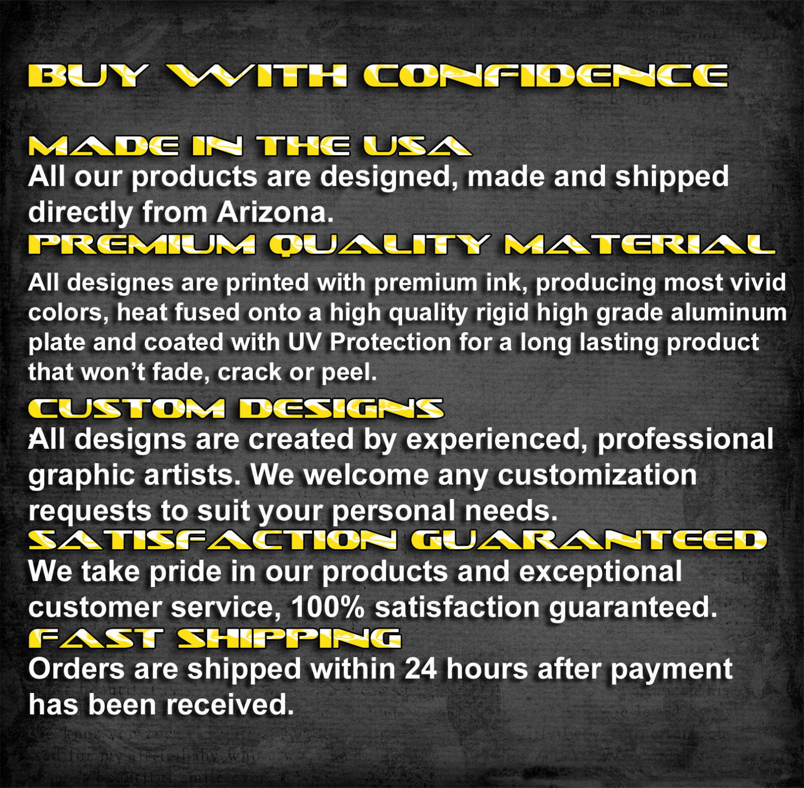 Your Logo Text Aluminum Car Personalize License Plate or SIGN Tag Name Custom