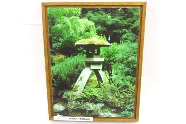 Set of 4 Wooden Framed Oregon Garden Landscape Photographs 11.25×9 Inches