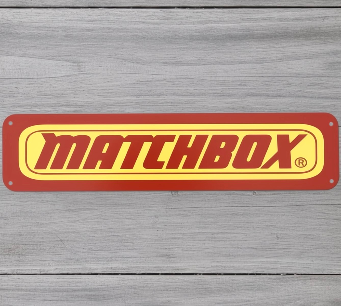 Matchbox 18″ x 4″ Novelty Metal Sign Made In The USA Shrink Wrapped New!