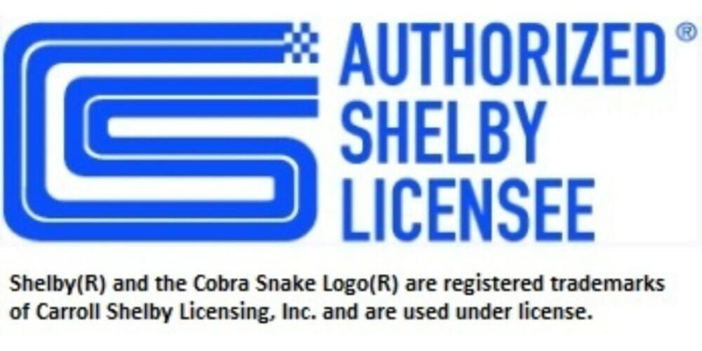 Shelby Snake Gray Letters and Red Stripe Steel Sign