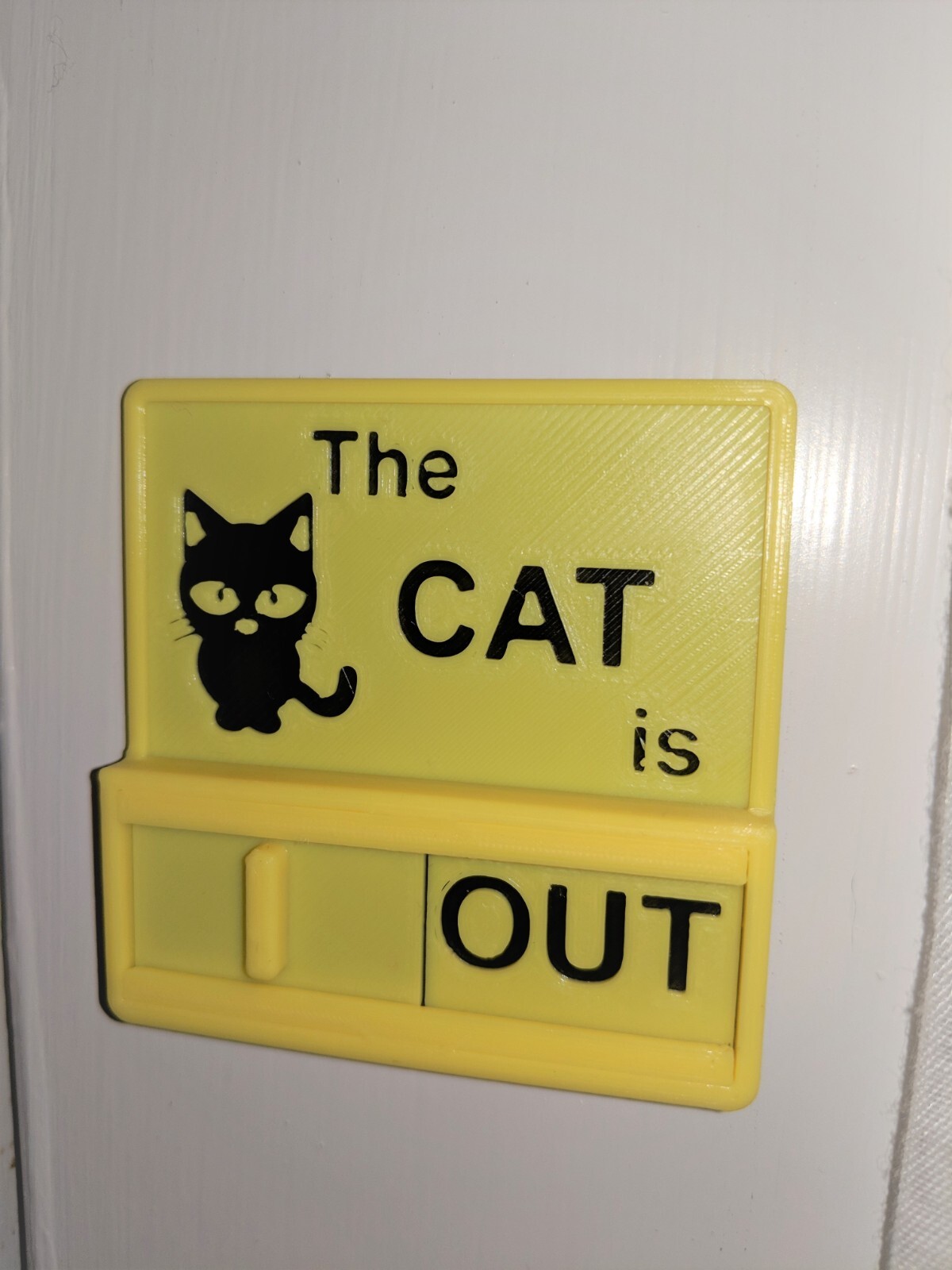 Cat Outside Inside Reminder Sign
