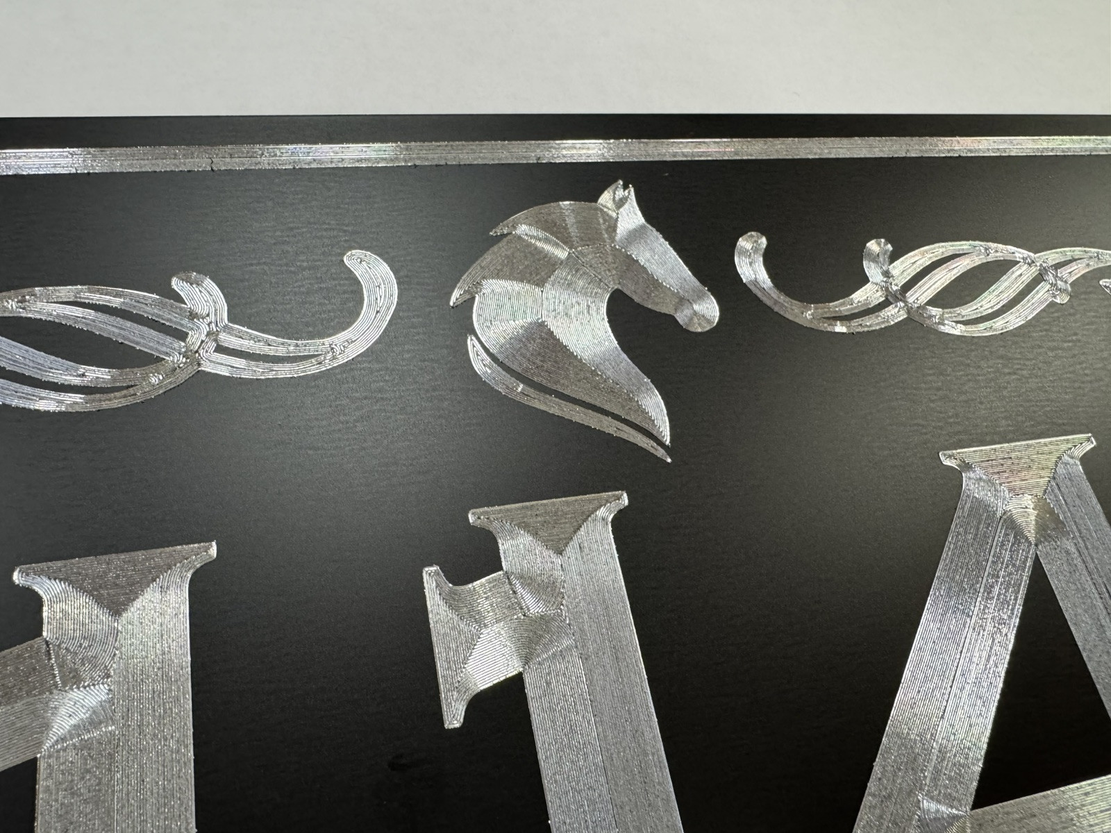 Custom Equestrian Horse Metal Address House Sign 15×9.5 Diamond Etched Engraved