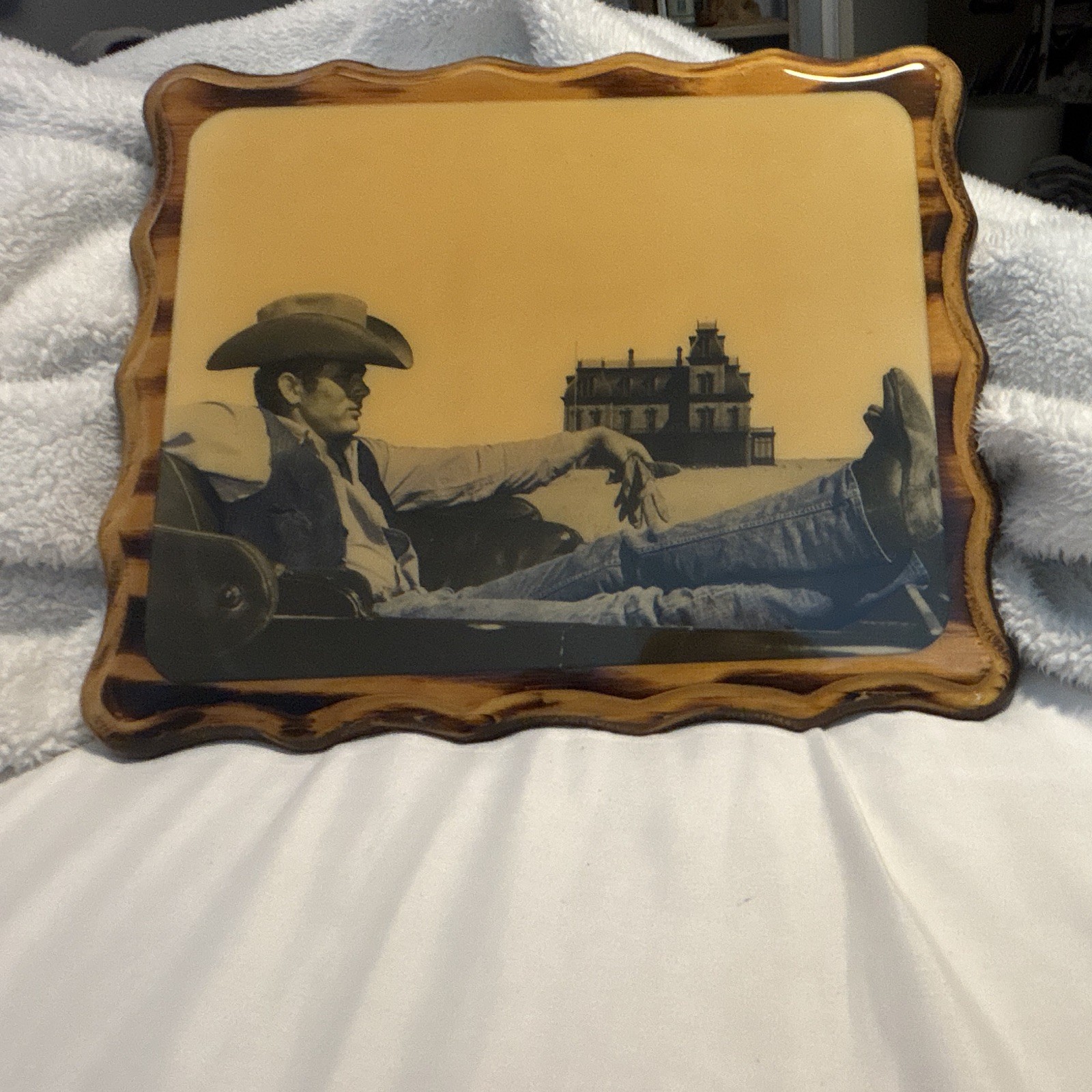 Wood James Dean Scenic Wall Plaque Sign, Horizontal Rectangle Wall Hanging