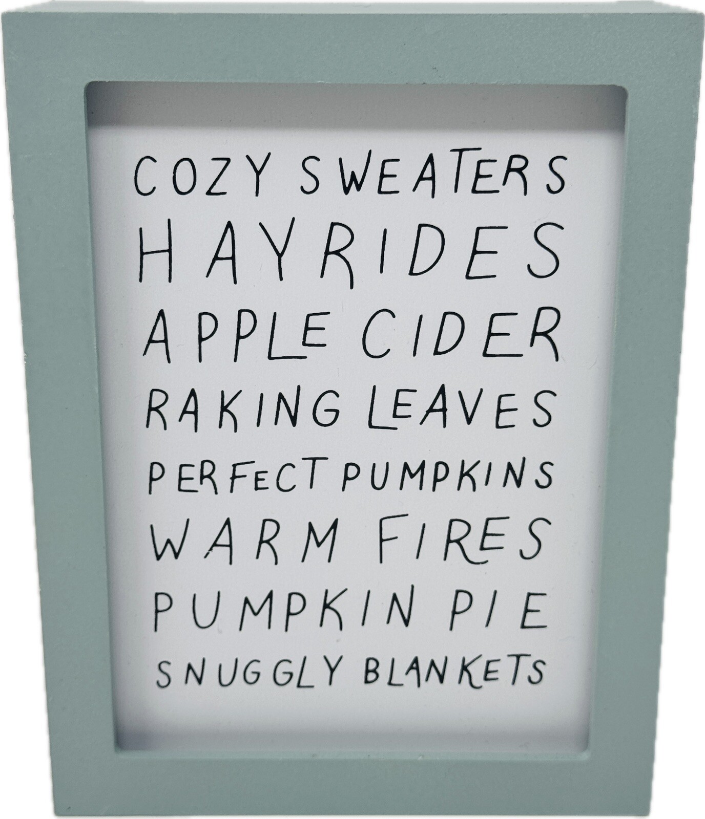 Autumn Fall Decorative White Wooden Sign 7.25 in x 5.5 in- Favorite Fall Things