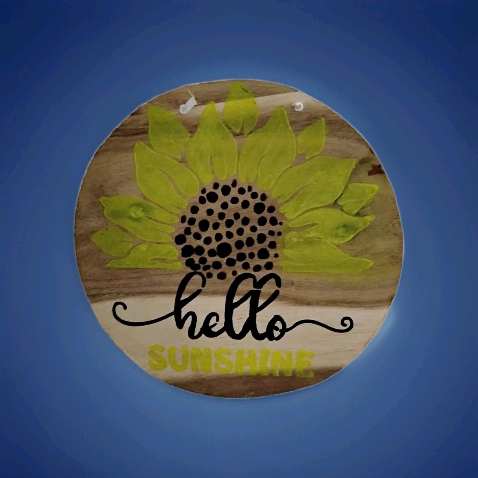 ​Handmade Wood Door Hanger Reversible 12″ Hello Sunshine Sunflower Hello Spring
