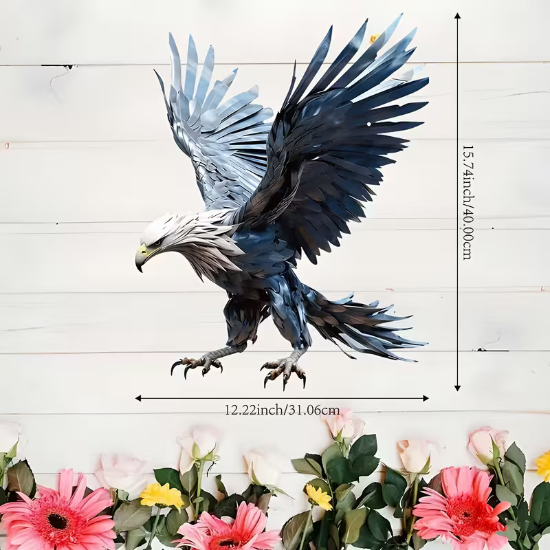 Metal Eagle Wall Decor Flying Eagle Hawk Bird Metal Wall Art Sculpture Sign