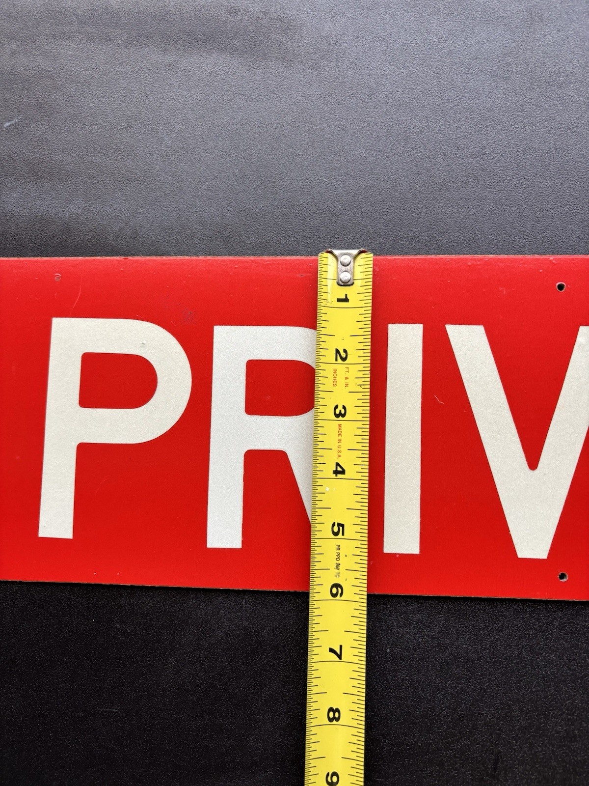 PRIVATE Metal Sign 22″ X 6″ Red Private Property Office Garage Man Cave Dorm