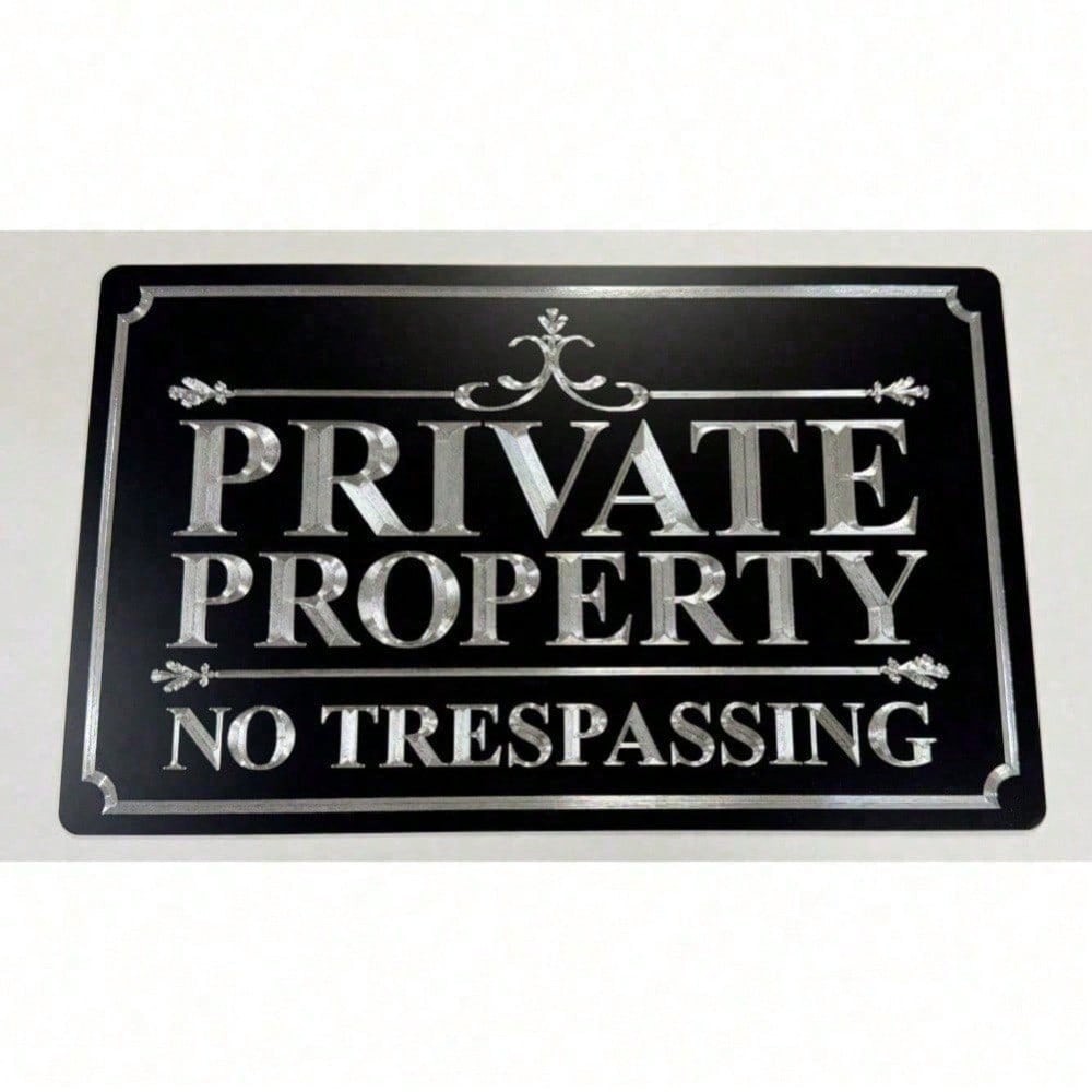 Private Property No Trespassing Sign Reflective Metal Weatherproof Warning Sign