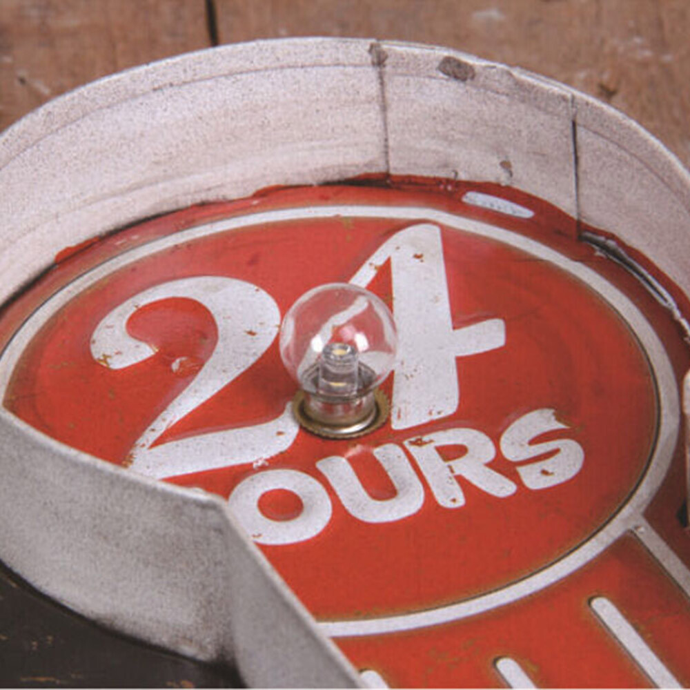 Vintage LED Light Metal Hanging Sign LAUNDROMAT Laundry Shop Art Wall Decoration