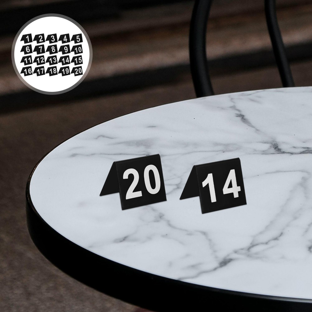 20 Pcs Numbered V Shaped Table Signs Acrylic Table Number Cards For Events