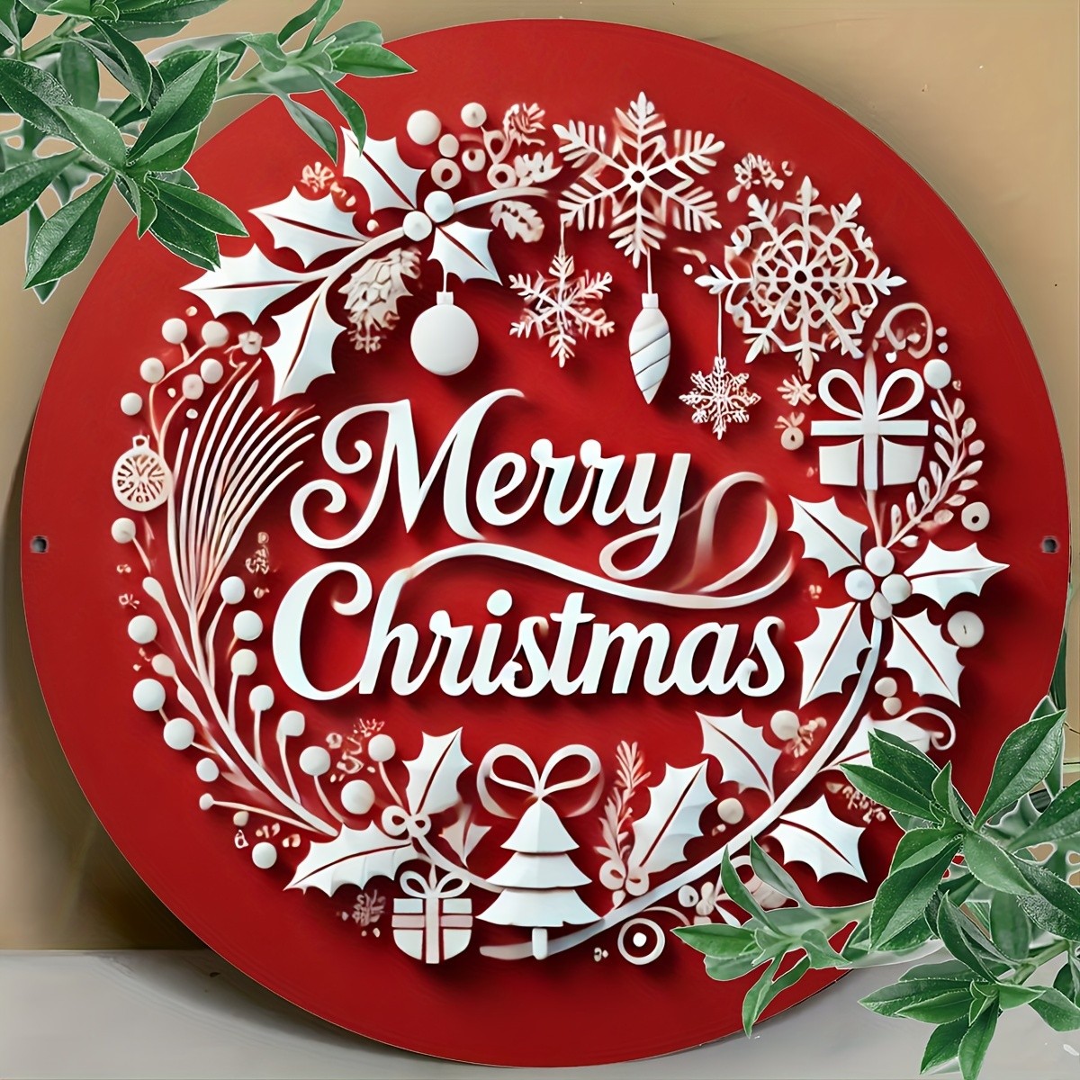 One piece, Merry Christmas pattern design, flat printed Tin Metal Signs