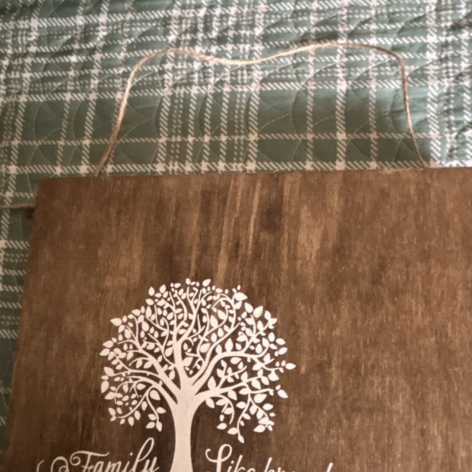 Wood Family Tree Quote Wall Plaque Brown/White Vertical Rectangle Ready to Hang