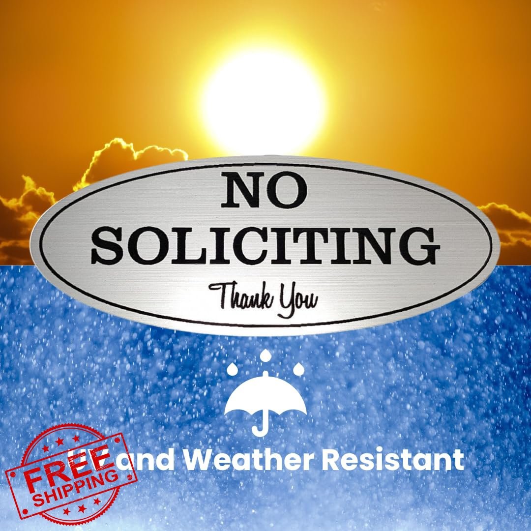 ExcelMark No Soliciting sign Medium Red/White
