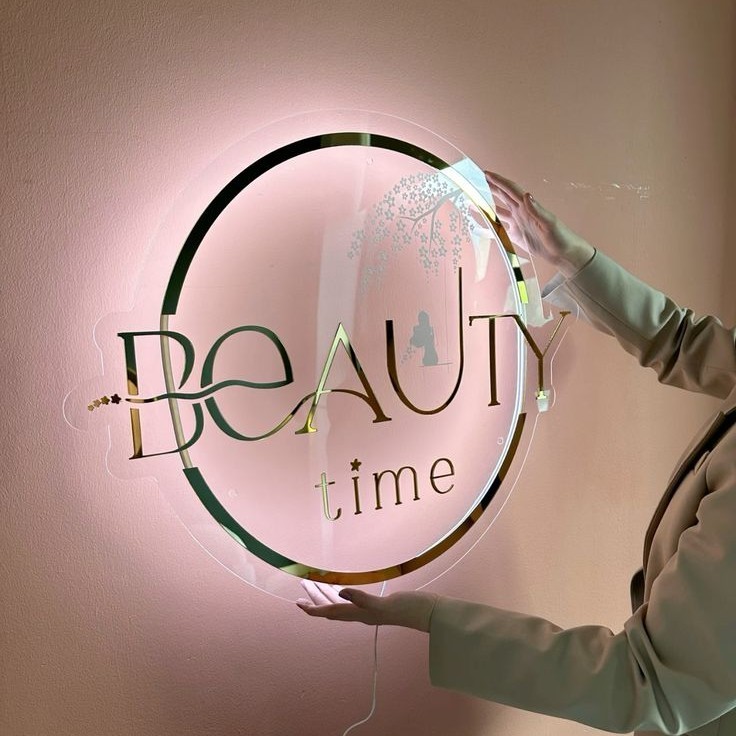 Personalized UV Acrylic Sign| LED Wall Mounted Round Sign| Office Decor UV Sign