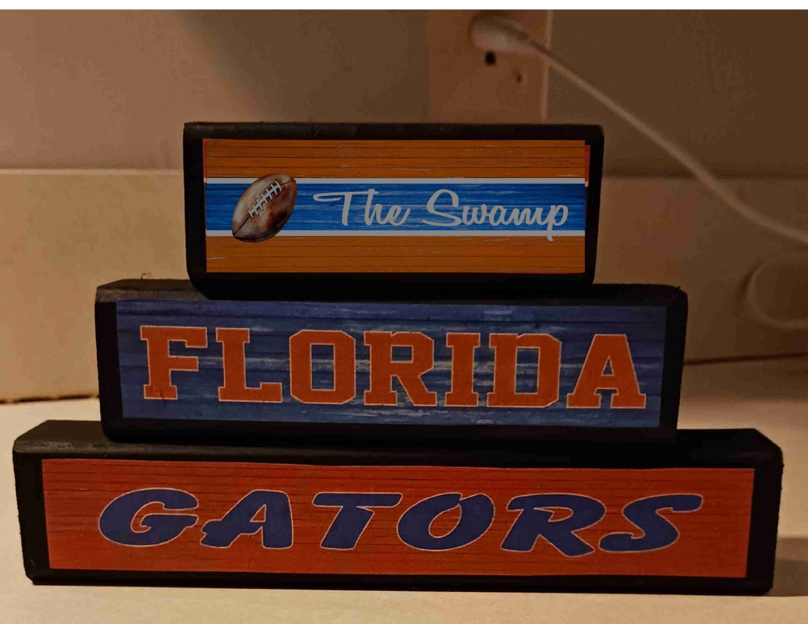 Florida Gators 3PC free standing wood stackable signs football fathers day NCAA