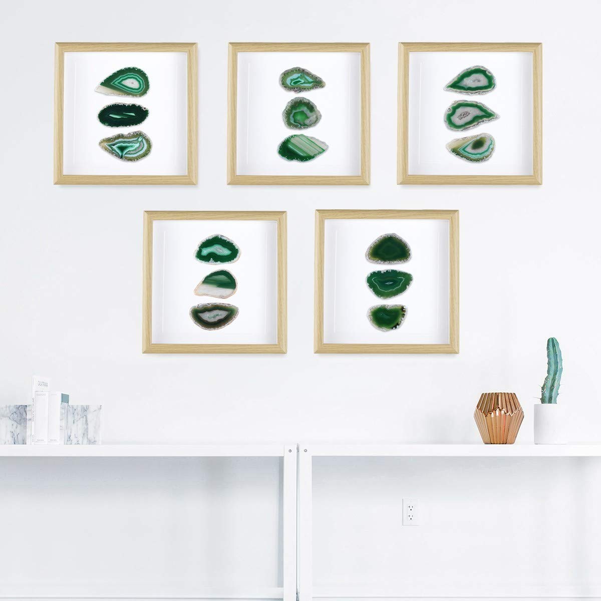 8.8 inches Framed Agate Slice/Natural Agate Geode Gemstone Wall Decor Living …
