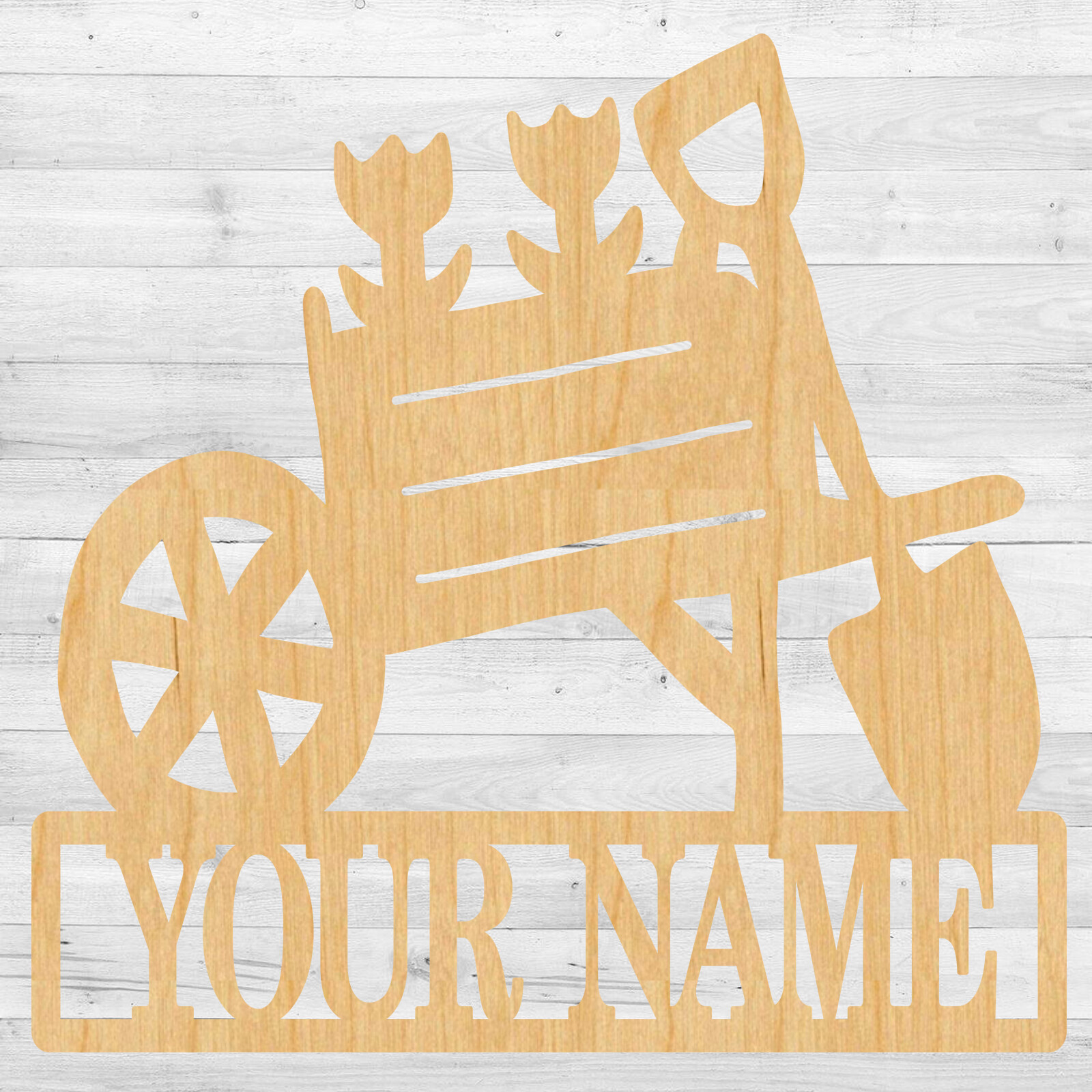 Personalized Garden Cart Name sign, Wood plaque sign,wood Crafts