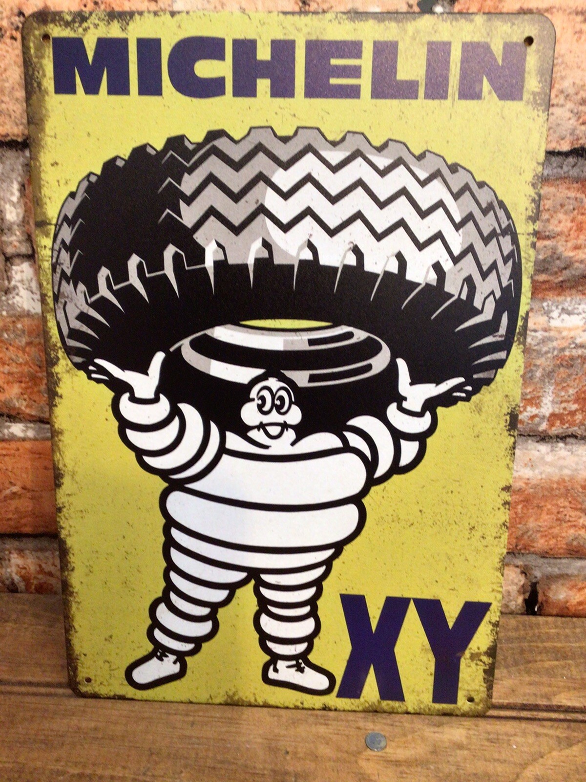 8:”x 12″ Rustic Style Michelin Tires Advertising Sign Makes a Great Gift!